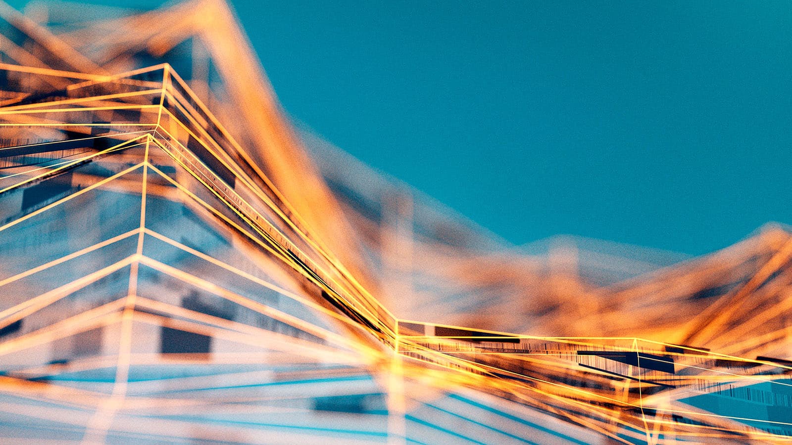 Abstract wireframe stack of data. Background stock photo.