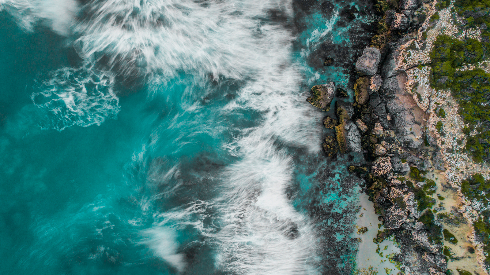 Drone shot of Burns Beach Coastline Western Australia.