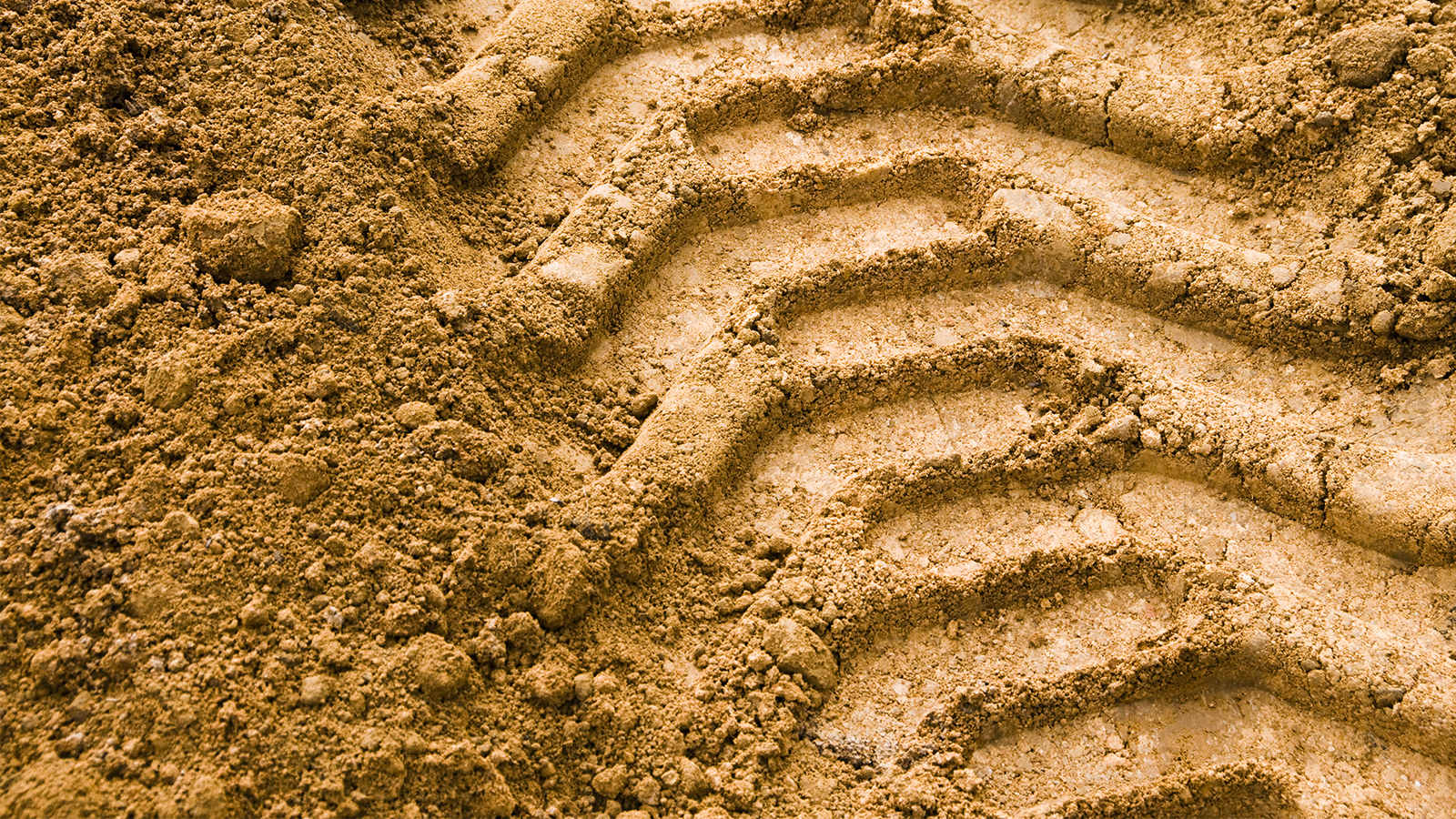 Tire track on dirt. Construction/Building concept.